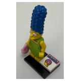 Collectible Hard To Get MARGE SIMPSON Genuine Lego Mini figure With Purse, Donut Fancy And Stand