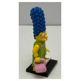 Collectible Hard To Get MARGE SIMPSON Genuine Lego Mini figure With Purse, Donut Fancy And Stand