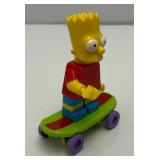 Collectible Hard To Get BART SIMPSON Genuine Lego Mini figure With Skateboard And Stand