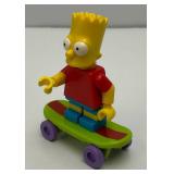 Collectible Hard To Get BART SIMPSON Genuine Lego Mini figure With Skateboard And Stand