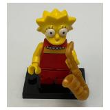 Collectible Hard To Get LISA SIMPSON Genuine Lego Mini figure With Saxophone And Stand
