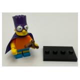 Collectible Hard To Get BART SIMPSON As BARTMAN Genuine Lego Mini figure With Slingshot And Stand