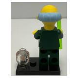 Collectible LEGO 2014 Hard To Get Mr. Burns Blinky Series 1 Genuine Lego Mini figure With Fish Bowl, Wand And Stand