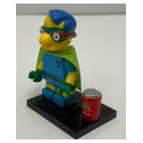 Collectible Hard To Get FALL-OUT MILLHOUSE Genuine Lego Mini figure Series 1 With Buzz Cola And Stand