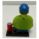 Collectible Hard To Get FALL-OUT MILLHOUSE Genuine Lego Mini figure Series 1 With Buzz Cola And Stand