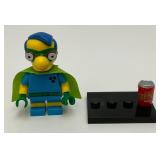Collectible Hard To Get FALL-OUT MILLHOUSE Genuine Lego Mini figure Series 1 With Buzz Cola And Stand
