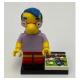 Collectible Hard To Get MILLHOUSE VAN HOUTEN Genuine Lego Mini figure Series 1 With Biclops And Stand