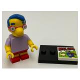 Collectible Hard To Get MILLHOUSE VAN HOUTEN Genuine Lego Mini figure Series 1 With Biclops And Stand