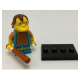 Collectible Hard To Get NELSON Genuine Lego Mini figure Series 1 With Club And Stand