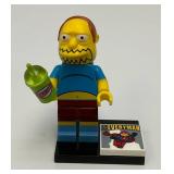 Collectible Hard To Get BOOK GUY Genuine Lego Mini figure Series 1 With Squish Cup, Everyman And Stand