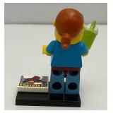 Collectible Hard To Get BOOK GUY Genuine Lego Mini figure Series 1 With Squish Cup, Everyman And Stand