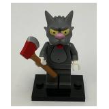 Collectible Hard To Get SCRATCHY Genuine Lego Mini figure Series 1 With Axe And Stand