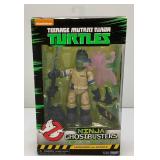 TMNT Turtles GHOSTBUSTERS Leonardo As STANTZ Action Figure (New Open Box) Ghost loose In Package, Package Shows Self Wear
