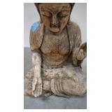 carved wood Buddha statue