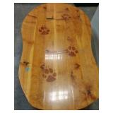 thick heavy wooden table