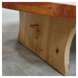 thick heavy wooden table