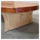 thick heavy wooden table