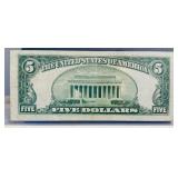 1953 United States $5 "RED SEAL" Banknote