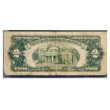 1953 United States $2 "RED SEAL" Banknote | Serial Number A 51275196 A