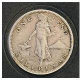 1909 S Philippines One-Peso Silver| Coin Mintage: 7,578,000