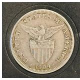 1909 S Philippines One-Peso Silver| Coin Mintage: 7,578,000