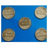 1942-1945 U.S. Wartime Silver Nickel Collection