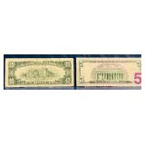 1988A $10 Banknote Federal Reserve Note | 2021 United States $5 Federal Reserve GREEN "STAR NOTE"
