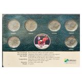 6-coin "All-Mint" Collection of Uncirculated Susan B. Anthony Dollars included coins:  Philadelphia (P), Denver (D), and San Francisco (S) mints for both years. Susan B. Anthony Dollars (2). (8) Coins
