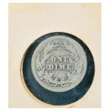 1916 United States Barber Dime | 90% silver | Designed by Charles E. Barber and features Liberty wearing a Phrygian cap