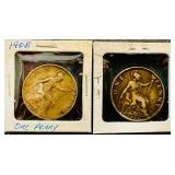 Assorted British and World Coins from the late 19th and early 20th centuries, including Gold British Sovereigns
