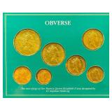 1985 Royal Australian Mint Uncirculated Coin Set featuring designs by Stuart Devlin.