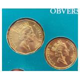 1985 Royal Australian Mint Uncirculated Coin Set featuring designs by Stuart Devlin.