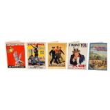 Rare Presidential Stamps,1985 Vintage Patriotic Cards for the American Legion featuring Various Wartime Recruitment Propaganda Imagery | Vintage Military Recruitment Posters and Postcards include Icon