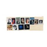 John Lennon Commemorative Stamp Set | Certificate of Authenticity from the "International Collectors Society" | Collection of U.S. Commemorative Postage Stamps Highlighting Various Cultural Figures an