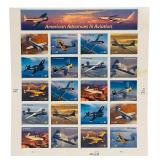 Vintage and Antique Stamp Collection - Qty 4 | "American Advances in Aviation" | "Legends of Baseball" | Mahogany Speedboats | Eddie Rickenbacker, an aviation pioneer.