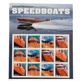 Vintage and Antique Stamp Collection - Qty 4 | "American Advances in Aviation" | "Legends of Baseball" | Mahogany Speedboats | Eddie Rickenbacker, an aviation pioneer.