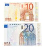 Euro Banknotes - Total 80 Euros | 50 Euro Banknote | 10 Euro Banknote | 20 Euro Banknote