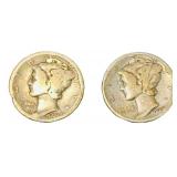 United States Mercury Dimes - 1924 | 1929