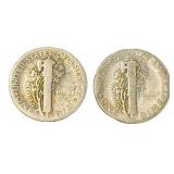 United States Mercury Dimes - 1924 | 1929