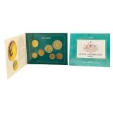 1985 Royal Australian Mint Uncirculated Coin Set featuring designs by Stuart Devlin.