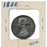 1880 Newfoundland One Cent coin featuring Queen Victoria on the Obverse