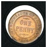 1917 Australian One Penny featuring King George V