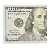 2013 United States $100 Federal Reserve GREEN "STAR NOTE" | Serial Number MB19433329