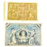 German Imperial Treasury Notes (Reichskassenscheine) Early 20th Century Rare German Currency | German 20 Mark Darlehnskassenschein Banknote |1908 100 Mark Reichsbank Note | 1904 German Five Mark |1906