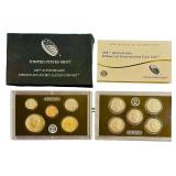 2017-S United States Mint 225th Anniversary Enhanced Uncirculated Coin Set featuring Two Protective Lenses and a Certificate of Authenticity