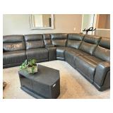 Gilman Creek Leather Power Reclining Sectional With Power Headrests