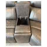 Gilman Creek Leather Power Reclining Sectional With Power Headrests