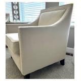 Jofran Luca-ch-ivory Ivory Accent Chair with Nailhead Trim #1
