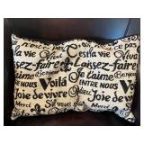 Palatial Furniture Black Armchair With Pillow