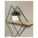 Decorative Wall Shelf With Winter Decor